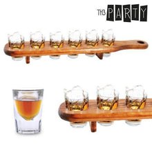 Lade das Bild in den Galerie-Viewer, 7-teiliges Set Schnapsgläser mit Servierbrett aus Holz von EGOECO um plastikfrei und nachhaltig gut im mediterranen Stil zu leben