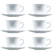 Lade das Bild in den Galerie-Viewer, Kaffeeservice mit Tassen- und Tellern Luminarc Trianon (6 pcs) in Weiß aus Glas
