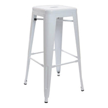 Lade das Bild in den Galerie-Viewer, Hocker DKD Home Decor Weiß Metall (43 x 43 x 76 cm) von EGOECO um plastikfrei und nachhaltig gut im mediterranen Stil zu leben 
