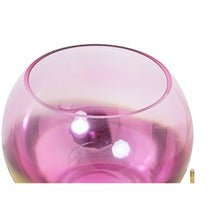 Lade das Bild in den Galerie-Viewer, Kerzenschale DKD Home Decor Rosa Metall Kristall Golden (19 x 19 x 20.5 cm)
